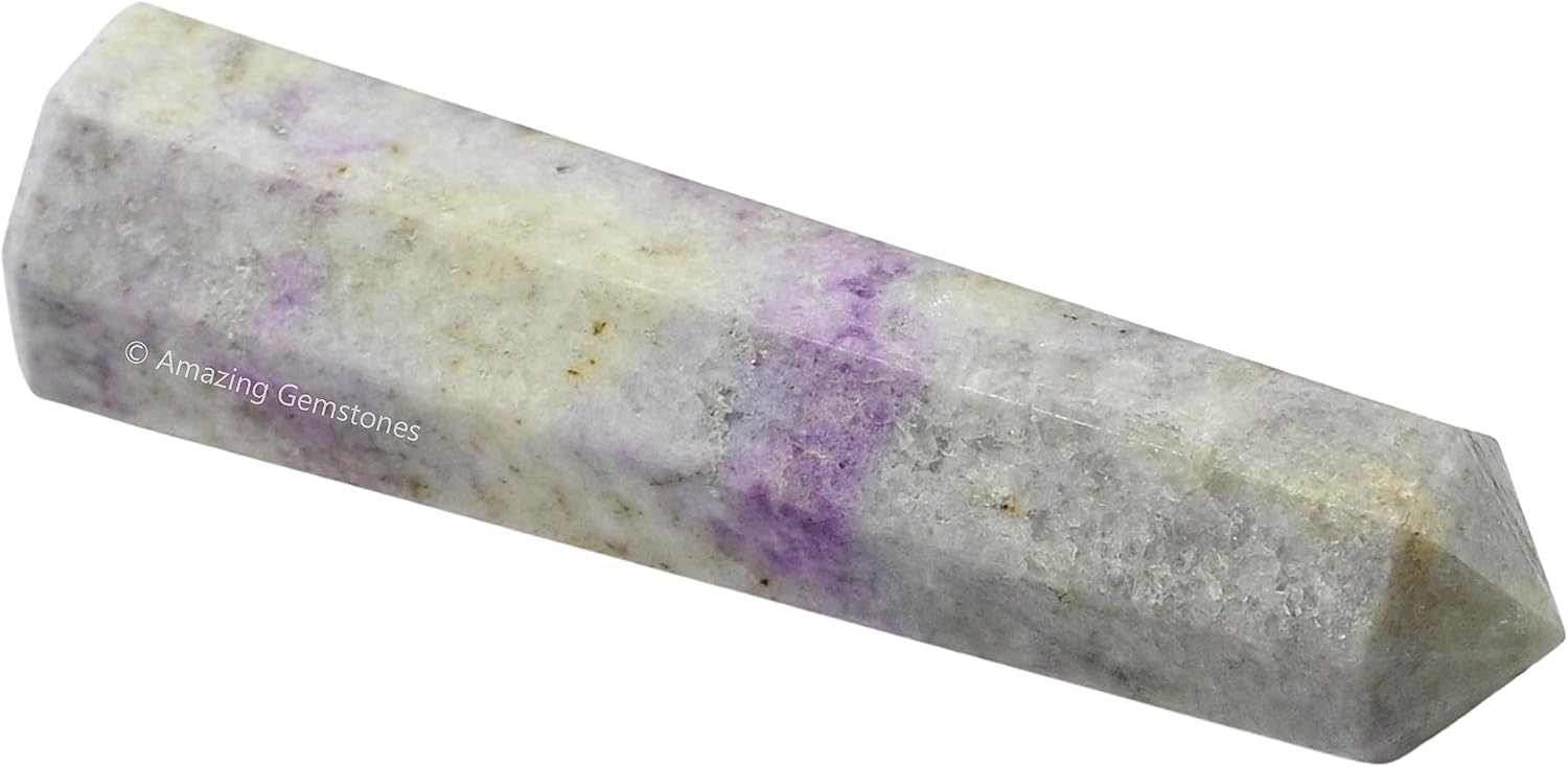 Amazing Gemstone Hackmanite Fluorescent Sodalite Crystal Towers - Natural Healing Crystal Point Obelisk for Reiki Healing and Crystal Grid (2 Inch to 3 Inch)