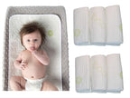 Washable Absorbent Bamboo Rayon Baby Changing Pads 6 Pack - Extra Soft Material, Reusable, Leak Proof, Stain Protective Cover- use in Diaper Bag for Traveling or in Nursery