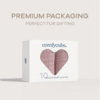 Comfy Cubs Muslin Burp Cloths 20" x 10", Pack of 10 - Large, 6-Layer, Ultra Absorbent 100% Cotton for Baby Drool and Messes - Soft, Safe & Gentle Baby Burp Cloths for Boys & Girls - Mauve