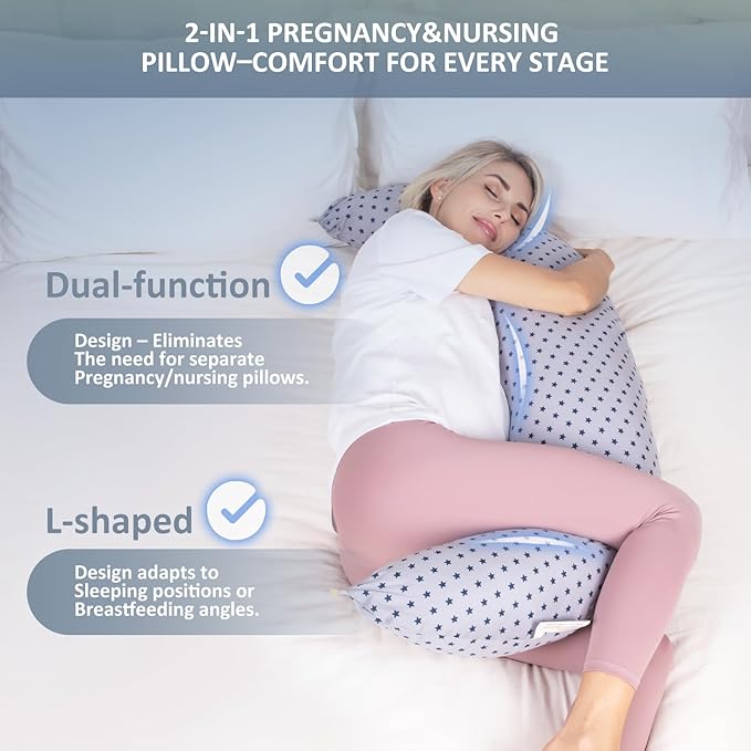 Chilling Home Nursing Pillow for Breastfeeding, Baby Nursing Pillow for Newborn, Nursing Essentials for Bottle and Breastfeeding, Breast Feeding Pillows Support for Mom and Baby with Removable Cover