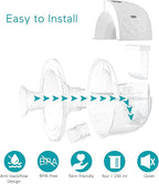 Paruu P10 Hands-Free Breast Pump Wearable, 338mmHg Strong Suction, Low Noise, 4 Modes & 9 Levels, Electric Breast Pump Portable, Smart Display, 19/21/24/28mm Insert/Flange, 2 Pack (White)