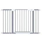 Cumbor 29.7-48" Baby Gate for Stairs, Mom's Choice Awards Winner-Dog Gates for Doorways, Auto Close Safety Pet Gate for Dogs Indoor, Easy Install Pressure Mounted Child Gate with Walk Thru Door, Gray