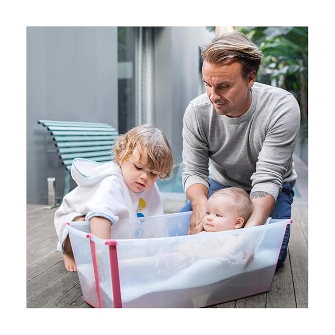 Stokke Flexi Bath Newborn Support, White - Best for Babies Up to Eight Months or 17.6 lbs - Lightweight, Convenient, Comfortable & Safe