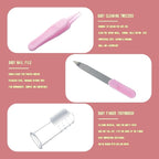 Baby Grooming Kit, Baby Essentials for Newborns, Portable Baby Care Kit, Contains Baby Nail Clippers, Baby Comb, Baby Brush, Baby Ear Wax Removal Tool and More (10 in 1) (Pink)