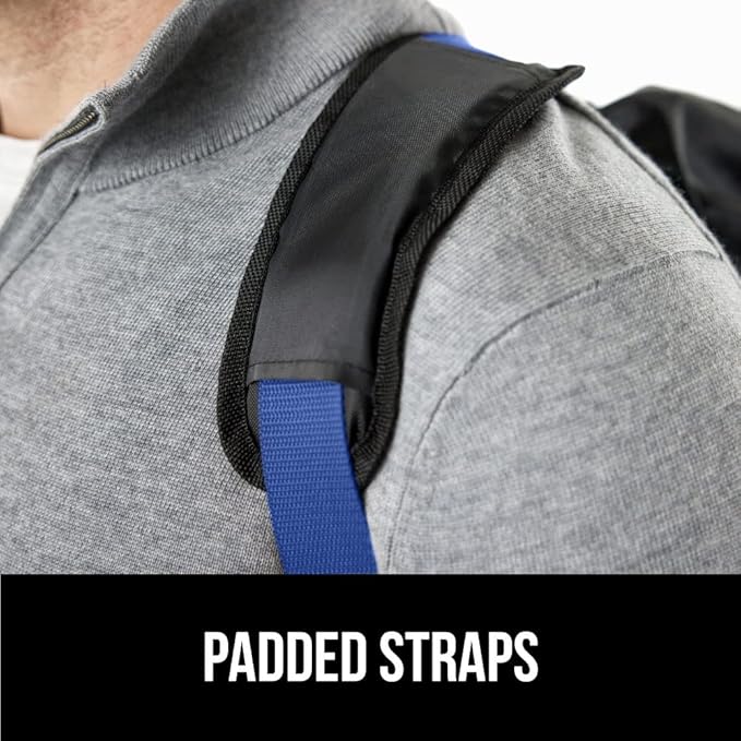 GORILLA GRIP Car Seat Travel Bag for Airplane Gate Check, Easy Carry Padded Backpack Bags Cover Carseats, Infant Baby Carriers and Toddler Booster Seats for Airport, Child Air Travels Essential, Blue