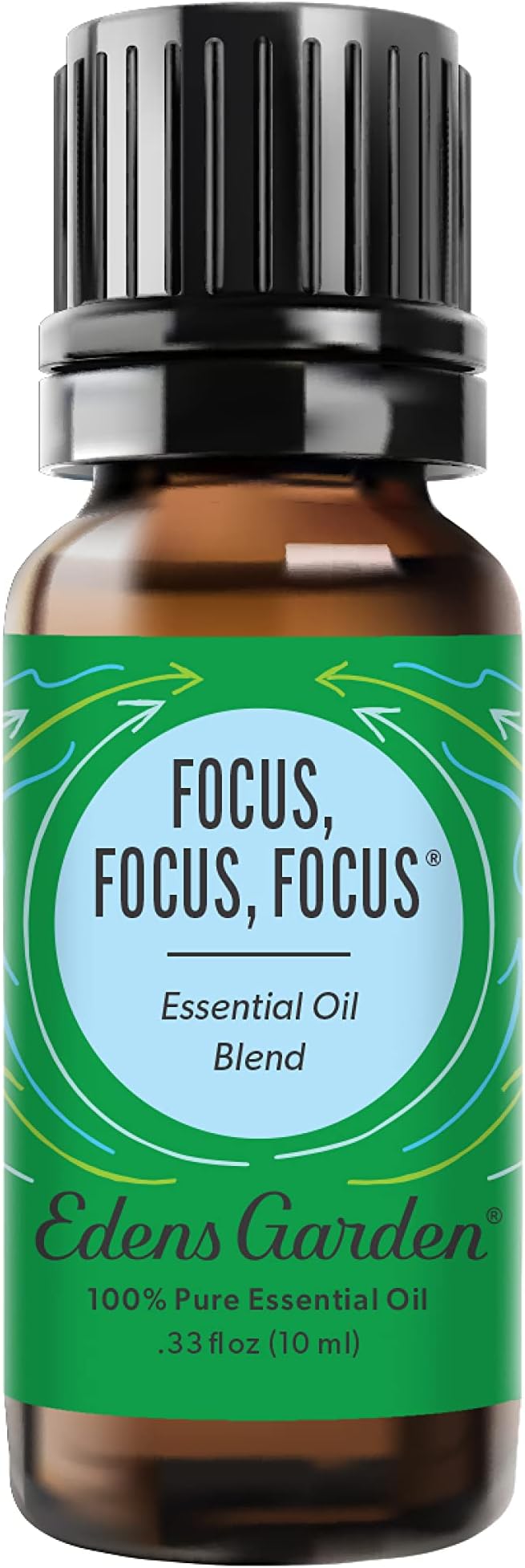 Edens Garden Focus, Focus, Focus Essential Oil Blend- 100% Pure Premium Grade, Undiluted, Natural, Therapeutic, Aromatherapy, The Best for Diffusing, Kid Safe, Humidifiers, Skin 10 ml (.33 fl oz)