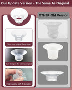 4Pcs Flange Insert 21mm Compatible with Momcozy M5/M9/M6/V2 Pro/V2 pro/S12 Pro/S9 Pro/Spectra/Medela/eufy/Elvie/Lansinoh/Paruu P10 Breast Pump,and Most 24mm Shields