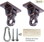 Heavy Duty Bronze Swing Hangers Screws Bolts Included Over 5000 lb Capacity Playground Porch Yoga Seat Trapeze Wooden Sets Indoor Outdoor (2 Pack)