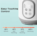 Bottle Warmer,Fast Baby Milk Warmer with Timer,Accurate Temperature to Preserve Fullest Nutrients in Breast Milk, with Defrost, Sterili-zing, Keep, Heat Baby Food Jars Function