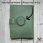 Genuine Leather Passport Holder Compatiable with and Moto Tag Wallet for Men and Women RFID Blocking for Secure Traveling and Documentation Organizer (Green)