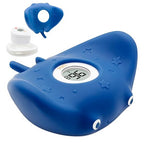 b&h Silicone Baby Bath Thermometer - Safety Digital Infant Bathtub Temperature Thermometer, Color-Coded Display, Quick-Read, Detachable Silicone Jacket, Dishwasher Safe, Temperature Toy (Manta Ray)