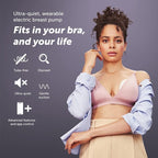 Elvie - Single, Wearable Breast Pump w/App - The Smallest & Quietest - Portable - Hands Free & Discreet - Automated w/Four Personalized Settings - Includes 3 Sets of Breast Shields