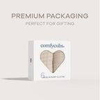 Comfy Cubs Muslin Burp Cloths 20" x 10", Pack of 6 - Large, 6-Layer, Ultra Absorbent 100% Cotton for Baby Drool and Messes - Soft, Safe & Gentle Baby Burp Cloths Set for Boys & Girls - Sand