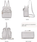 KL928 Girls Bowknot Polka Dot Cute Mini Backpack Small Daypacks Convertible Shoulder Bag Purse for Women