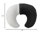 Nursing Pillow and Positioner with Cover for Breastfeeding and Bottle Feeding, Propping Baby, Tummy Time, Baby Sitting Support, Awake-Time Support (Black, 22" x 17.7" x 5.9")