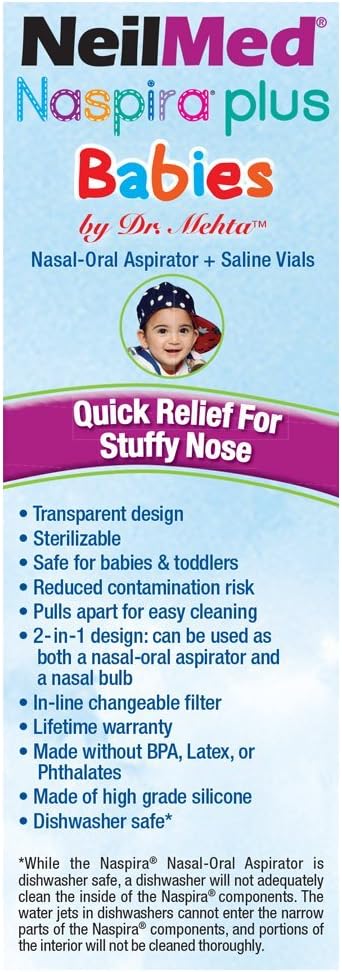 NeilMed Naspira Plus Nasal Oral Aspirator, 1 Count