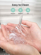 GROWNSY Nasal Aspirator for Baby with 2 Larger Suction Chambers and 6 Food-Grade Soft Silicone Tips, Grey