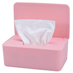 Diaper Wipes Dispenser, Baby Wipes Case, Baby Wipe Holder Keeps Diaper Wipes Fresh, Wipe Container with Non-Slip Feet (Pink)