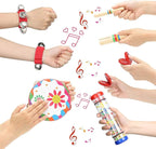 Kids Musical Instruments Toys Set: Baby Music Toys Montessori Percussion for Toddlers - Preschool Educational Musical Toys Set for Boys and Girls with Storage Bag (Red)