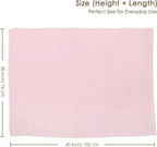 Baby Blankets for Girls, Soft Nursery Minky Blankets with Muslin and Dotted Fleece Back 30x40 inches, Receiving Bed Quilt for Newborn, Infants, Toddlers (Pink)