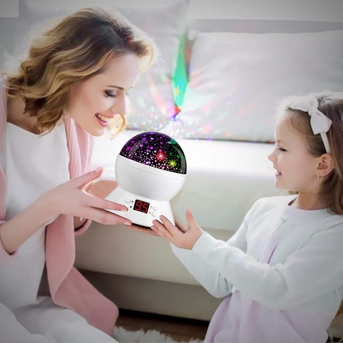 MOKOQI Star Night Light Projector for Kids with Timer - Glow in The Dark Stars and Moon, Best Gift for 1-14 Years Old