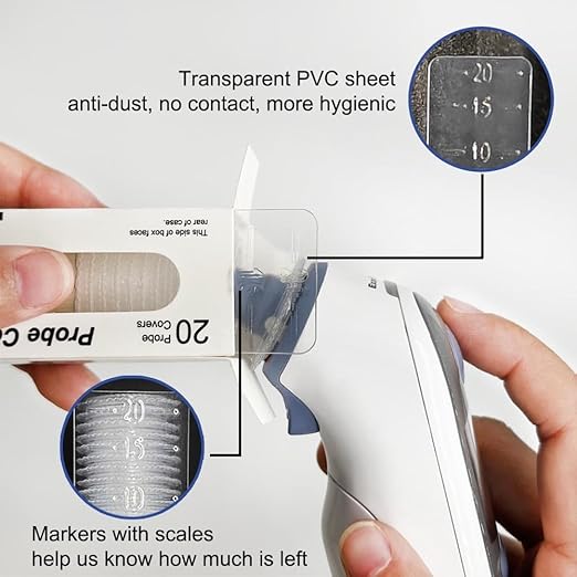 500X Ear Thermometer Probe Covers Refill Caps Lens Filters, Refill Covers Compatible with Braun Ear Thermometer, BPA Free and Disposable Digital Covers for Braun IRT 6520, IRT6020, IRT6500 Series