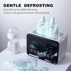 Double Bottle Warmer and Steri-lizer, 8-in-1 Fast Baby Milk Warmer with Timer for Breastmilk or Formula, Multifunctional Bottle Warmer with Food Heater Defro