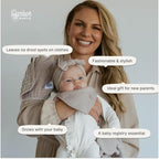 Parker Baby Muslin Bandana Drool Bibs | 100% Soft Muslin Cotton, Absorbent & Adjustable | Stylish Teething & Drooling Bibs