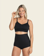 High Waisted Post Surgical Firm Compression Underwear with Adjustable Belly Wrap - Tummy Control Shapewear Girdle for Women