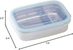 Innobaby Keepin' Fresh Stainless Steel Divided Bento Snack Box with Lid for Kids and Toddlers, Removable Divider, BPA Free, 19 oz, Aqua