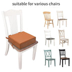 Toddler Booster Seat for Dining Table, PU Washable Double Safe Straps Non-Slip Bottom Booster Seat Dining Toddler, Portable Travel Increasing Cushion (Brown)