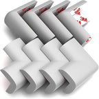 8-Pack Corner Protectors Baby Proof, Furniture Corner and Edge Safety Bumpers, Soft Rubber Foam Cushion Covers, 3M Taped Corner Guards, Baby Child Proofing Pads, Table Corner Protectors, Grey