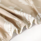 GRSSDER Stretchy Ultra Soft Jersey Knit Fitted Pack n Play Sheets Set 2 Pack, Neutral Portable/Mini Cribs Sheets, Fit Playards Mattress Pads Safe and Snug, Stylish Pretty Flora for Baby, Beige