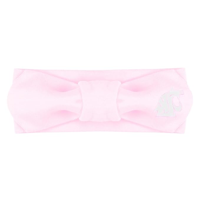 Creative Knitwear Washington State Cougars Infant Girls Pink Solid Hair Knot Headband Embroidered Logo - Size Newborn - 4T