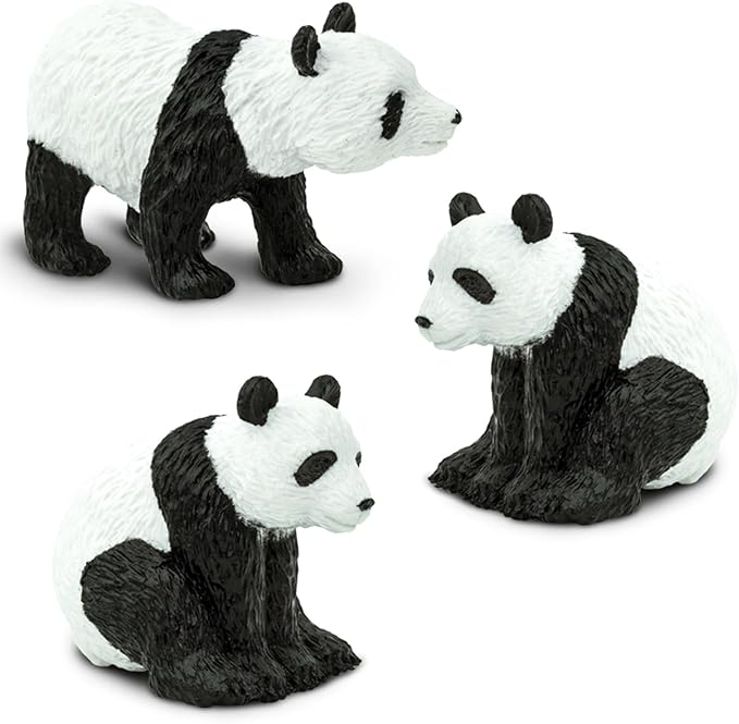 Safari Ltd. Panda TOOB - Set of 9 Hand-Painted Mini Figurines - Educational Toy Figures for Boys, Girls & Kids Ages 3+