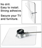 18 inches Stainless Steel Furniture Straps for Baby Proofing, No-Drill Furniture Anchors Earthquake Straps, Prevent Falling and Anti Tip TV Safety Straps, 6 Pcs