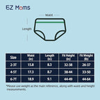 EZ Moms 6 Packs Toddler Potty Training Underwear Absorbent Training Pants Toilet Training Pants 2T-7T