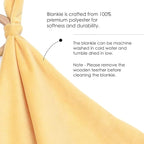 MON AMI Pina Pineapple Wood Teether Security Blanket | 11-Inch Soft Velour Baby Blanket with Wooden Teething Ring | Perfect Newborn Essential for Birthdays & Baby Showers