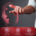 Begleri Fidget Beads, Aluminum Alloy- Practicing EDC Knuckle Finger Skill, Stress Relief Toy for Adult Relieve Anxiety Worry/with Replaceable Rope (Red)