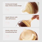 Natural Anti-Colic Baby Bottles That Mimic Breastfeeding Newborn Breast Like Nursing Bottle (1+ Months) 8Ounce,1pack