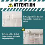 ALLAIBB Extra Wide Pressure Mounted Baby Gate Walk Through Child Kids Safety Toddler Tension White Long Large Pet Dog Gates with Extension for doorways Kitchen (48.03-52.76"/122-134cm)