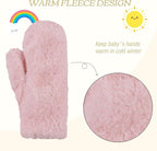 PESAAT Baby Girl Mittens Fleece Toddler Boy Mittens Warm Kids Winter Gloves Unisex Cold Weather Baby Gloves