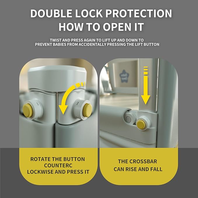 3-Piece U Type Toddler Bed Rails, Folding Baby Bed Guard for Kids, Adjustable, Safety, Convenient Bed Rails, Guard Rail for Twin, Full, Queen& King Size (Grey Cartoon, 59x78.7x78.7 Inch)