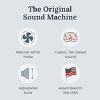 Yogasleep Dohm Uno White Noise Sound Machine, Natural Pink Noise from a Real Fan, Adjustable Tone & Noise Canceling for Office Privacy & Meditation, Sleep Aid for Travel, Baby & Adults (Pink)