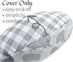Nursing Pillow and Positioner, Breastfeeding, Bottle Feeding, Baby Sitting Support with Removable Ultra Soft Minky Cover, Tummy Time Support for Baby Boys and Girls
