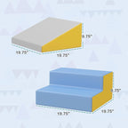 Soozier 2 Piece Climb and Crawl Activity Play Set, Soft Secure Foam Playset for Toddler, Preschooler, Indoor Play, Baby Learning Toys, Contemporary