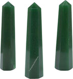 Amazing Gemstone Dark Green Aventurine Crystal Towers - Natural Healing Crystal Point Obelisk for Reiki Healing and Crystal Grid (2 Inch to 3 Inch)