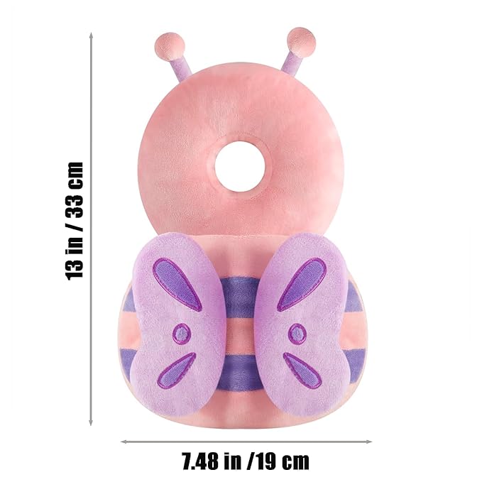 PandaEar Baby Head Protection Backpack, Toddler Walking Head Protector, Adjustable Head Protector Pad Safety Cushion (Pink)