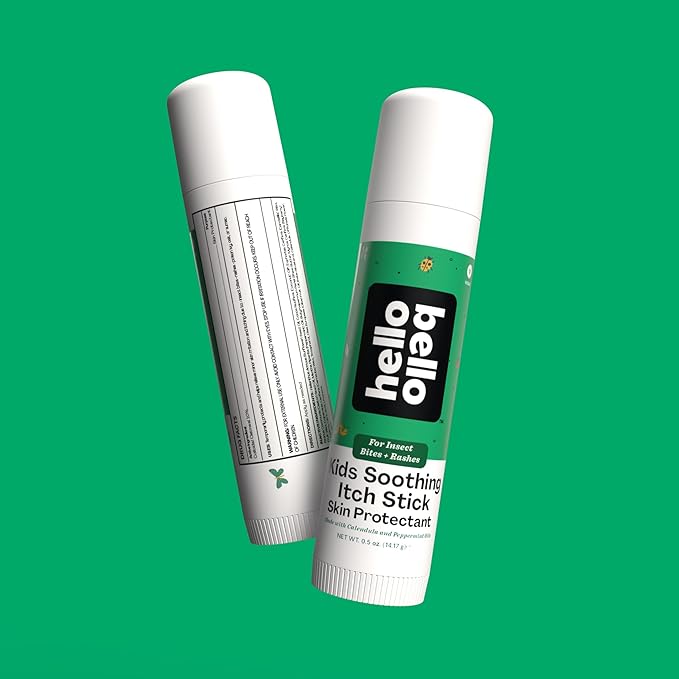 Hello Bello Kids Soothing Itch Stick, 0.5 oz, Skin Protectant with Calendula and Peppermint Oils, for Insect Bites and Rashes
