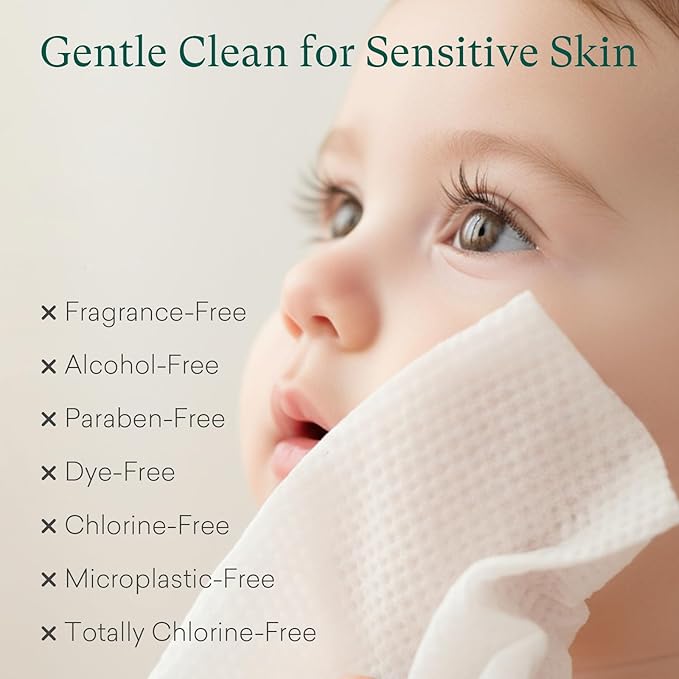 PurComfy Baby Wipes Unscented, 12 Flip-Top Packs + 12 Travel Pack 99.9% Water Wipes with Plant Based, Hypoallergenic for Sensitive Newborn Skin, Total 816 Count Wet Wipes